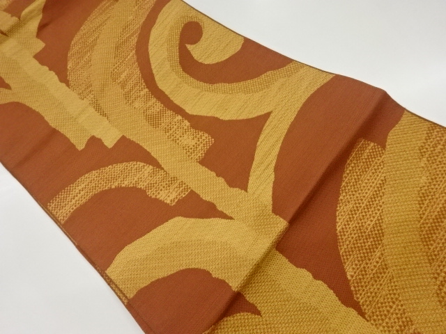 リサイクル　抽象模様織出し名古屋帯